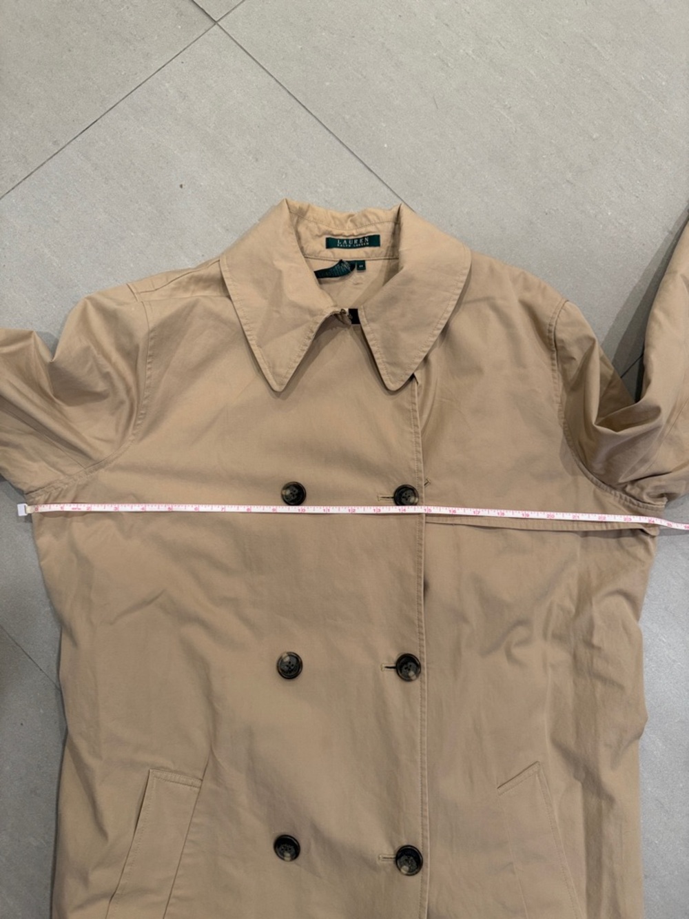 Ralph Lauren Beige Double-Breasted Trench Coat - Picture 11 of 11